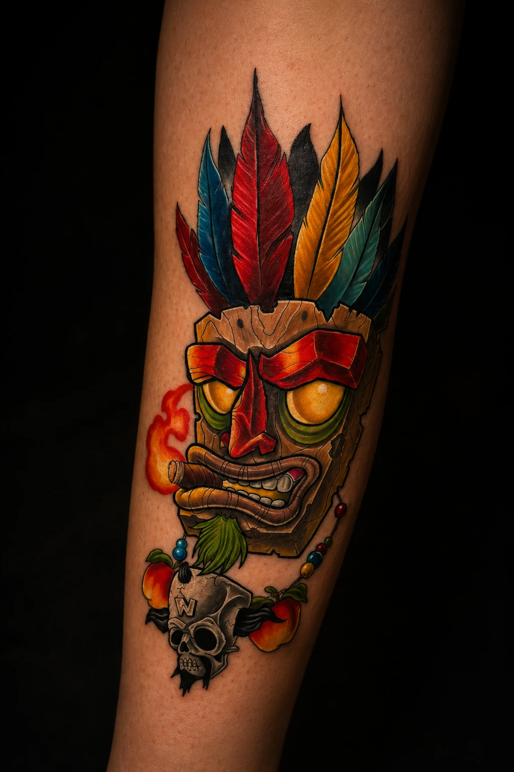 Farebné herné tetovanie Crash Bandicoot